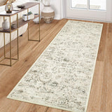 Garvee Washable Runner Rug 2x6 Vintage Kitchen Runner Rug Non Slip Beige 2'x6' - Beige