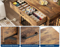 Garvee 37.8"W Dog Crate Furniture for Small/Medium Dogs, 2-in-1 Iron-Wood Fusion Dog Cage Indoor As Side End Table, Farmhouse Dogs Kennel with Sliding Barn Doors & Storage Drawer, Brown