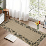 Garvee Entryway Bathroom Rug 2x6 Washable Non Slip Soft Low Pile Carpet Brown Black for Kitchen Hallway Living Room - Brown Black