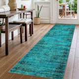 Garvee Persian Green Pine 2x8 Runner Rug Washable, Soft Vintage Distressed Non-Slip Kitchen Runner, Retro Low Pile Runner Rug for Hallways Runners for Bedroom Laundry Room - Green Pine