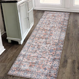 Garvee Runner Rug 2x6 Washable Rugs Runners for Hallways Bohemian Rugs for Bedroom Non Slip Kitchen Mat with Rubber Backing Oriental Area Rug Indoor Mats for Front Door Entry Living Room 2'x6' - Pink