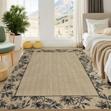Garvee 5x7 Rugs for Living Room Bedroom Modern Geometric Bordered Area Rug Soft Non Slip Brown Black - Brown Black