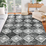 Garvee Washable Area Rug 4x6 Boho Throw Rug Stain-Resistant Non-Slip Low-Pile Area Rug Modern Accent Throw Rugs Floor Carpet for Living Room Bedrooms Decor, 4x6 - Gray