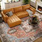 Garvee Boho Rugs for Living Room 5x7 Rug Washable Rugs Vintage Oriental Rug Bedroom Decor Floor Mats Soft Distressed Rug Non Slip Non Shedding Office Rug Distressed Rug for Nursery - Red