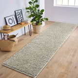 Garvee Modern Runner Rug 2 x 8 ft Shaggy Rubber Backing Plush Soft Fluffy Non-Slip Polypropylene for Hallway Entryway Kitchen Laundry Mist Grey - Mist Gray