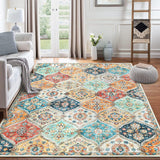 Garvee 8x10 Area Rug, Ultra-Thin, Non-Slip, Washable, Faux Wool, Stain-Resistant, Foldable, Living Room, Bedroom, Orange - Orange