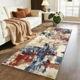 Garvee 2x6 Abstract Washable Runner Rug, Non Slip Indoor Modern Low Pile Carpet for Bedroom Laundry, Colorful - Colorful