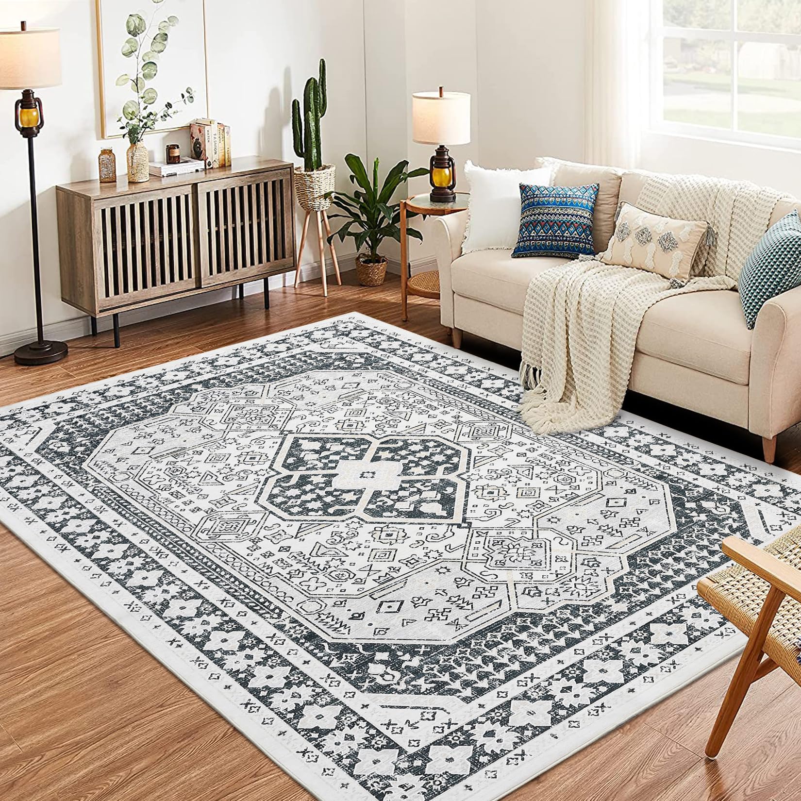 GARVEE Washable Area Rugs: Stylish, Soft & Stain Resistant