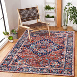 Garvee Boho Tribal Pearl Plush Area Rug - 8' x 10', Red & Beige, Persian Distressed Design, Non-Shedding Machine Washable & Slip Resistant Ideal for Living Room, Bedroom - Red