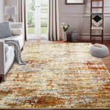 Garvee Abstract Area Rug 5x7 Washable Modern Rug Soft Non Slip Non Shedding Low Pile Printed Rugs for Indoor Bedroom Living Room Dining Room Playroom Carpet,5x7 - Orange