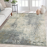 Garvee 9x12 Large Living Room Rug Modern Abstract Floor Carpet Indoor Non-Slip Stain Resistant Geometric Rug Washable Contemporary Carpet Rug for Dining Room Home Office, Beige - Tan & Ivory