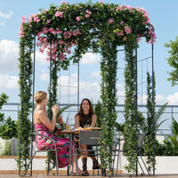 Garvee 8.8 FT Birdcage Garden Arch Metal Arbor Rust-Resistant Reinforced Steel Elegant Climbing Flower Support Patio Backyard Wedding