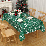 Garvee Rectangle Tablecloth Christmas Spill Proof Table Cloths Stain and Wrinkle Resistant Plaid Decorative Fabric Table Cloth for Kitchen Buffet Parties Camping, Rectangle, 60"x 84" - Green