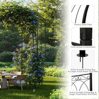 Garvee 8.8 FT Birdcage Garden Arch Metal Arbor Rust-Resistant Reinforced Steel Elegant Climbing Flower Support Patio Backyard Wedding