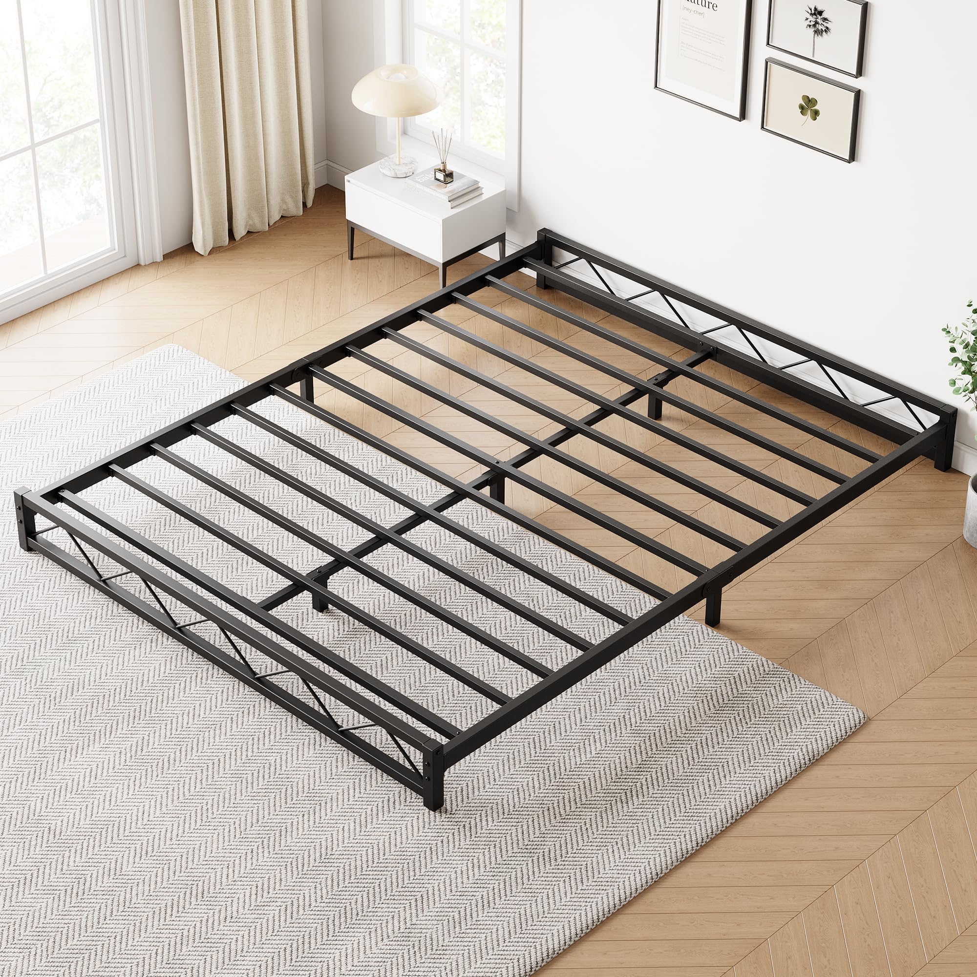 GARVEE 6 Inch Twin Size Metal Platform Bed Frame - Versatile