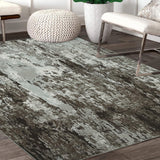 Garvee Large Living Room Rug 8x10 Washable Rug Non-Slip Modern Abstract Area Rug Indoor Accent Rug Contemporary Floor Carpet for Bedroom Nursery Home Office, Brown - Dark Brown