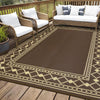 Garvee Outdoor Rug 10x14 Waterproof Reversible Plastic Straw Mat for Patio, Deck, Balcony, Backyard Brown/Coffee