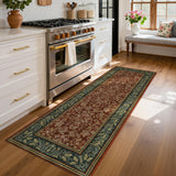 Garvee Runner Rugs 2x6 Kitchen Runner Rug Non Slip Washable Runners for Hallways Boho Vintage Red - Red