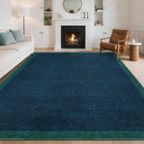 Garvee Washable Area Rug 5x7 Geometric Modern Ultra Soft Non Slip Carpet for Living Room Bedroom Blue Teal - Blue Teal