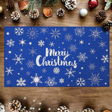 Garvee Christmas Doormat Merry Xmas Door Mat Non-Slip Indoor Outdoor Front Door Doormat Living Room Bedroom Entrance Rug Kitchen Floor Mat Happy Xmas Floor Decor Home Festive Decoration Red 17" x 29" - Red