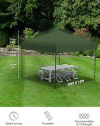 10'x10' Pop Up Canopy Tent with Sidewall for Outdoor Events