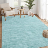 Garvee 5x7 Washable Rugs Non Slip Minimalist Area Rug for Bedroom Soft Low Pile Blue - Light Blue