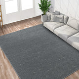 Garvee Moroccan Area Rugs 9x12 Living Room Shag Rug High-Low Pile Rugs for Bedroom Bohemian Large Area Rug Shaggy Black Rug Stain Resistant Throw Rugs Non Shedding Carpet for Nursery 9'x12' Black - Gray
