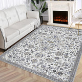 Garvee 8x10 Area Rugs for Bedroom Washable Rugs Boho Rug for Living Room Vintage Rug Non Slip Carpet Floral Throw Rugs Large Rug Stain Resistant Office Rug Classroom Rug 8'x10' Multi - Multicolor