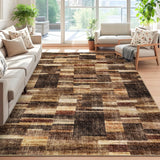 Garvee Modern Area Rugs 5x7 Washable Geometric Rugs for Bedroom Office Brown - Brown