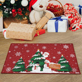 Garvee Christmas Door Mat Non Slip Doormats Welcome Mats for Front Door Floor Mats Ourdoor Decor Welcome Mat Stain Resistant Room Decor Carpet for Entrance 17''x29'' - Santa Claus|Red