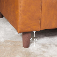 Garvee 74" Leather Couch for Living Room, Modern Sofa Couches with Padded backrest, Upholstered Sofa with Armrests and Comfy Cushions, Deep Seat Sofas for Living Room, Bedroom, Office