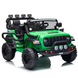 Garvee 24V Ride on Toys for Big Kids, 2-Seater Electric Ride on Car Truck with Remote Control, Four-Wheel Shock Absorbers, 4 Mph Max Speed, Music, LED Lights for Boys Girls, Green - Green