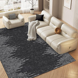 Garvee Washable Rugs Geometric Diamond Stripes Area Rug for Living Room Bedroom Office Nursery Contemporary Distressed Area Rug Low Pile Neutral Soft Rug Non Slip - Black