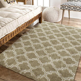 Garvee Shag Rug 5x8 Rug for Living Room Shaggy Rug Kids Rug Plush Rug Geometric Moroccan Carpet Bedroom Fluffy Rug Bedside Rug Soft Rug Non Skid Rug Modern Area Rug Brown 5'x8' - Light Brown
