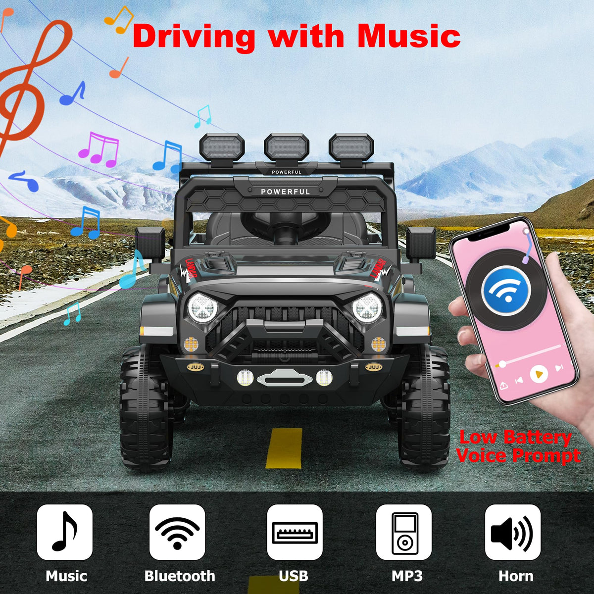 GARVEE electric ride-on car with 2.4G parental remote control