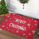 Garvee Christmas Doormat Indoor Outdoor Entry Doormats Front Door Decoration Mat Non-Slip Absorbent Entry Door Rugs, Red, 17" x 29" - Merry Christmas Red