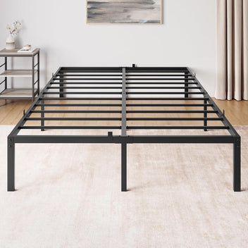 Garvee 14 Inch Full Bed Frame with Storage,Metal Platform Full Bed Frame No Box Spring Needed Steel Slat Support Easy Assembly (Full)