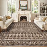 Garvee Bedroom Rug 10x13 Light Brown Machine Washable Non Slip Area Rug for Nursery Living Room - Light Brown