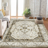 Garvee Short Pile Area Rugs Vintage Large Non Slip Carpet for Living Room Bedroom Dining Room Kitchen 5x7ft - Gray Brown