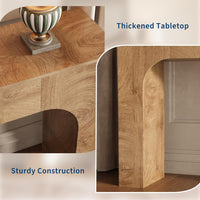 Garvee 47" Farmhouse Console Table Slim Wood Sofa Side Table Narrow Rustic Foyer Furniture for Living Rooms Hallways Apartments, Deep Oak