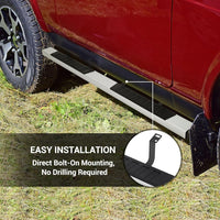 Garvee 6" Running Boards for 2007-2018 Silverado/Sierra 1500 Extended/Double Cab, 2007-2019 Silverado/Sierra 2500/3500 HD Extended/Double Cab | Black Aluminum Side Steps Nerf Bars