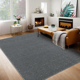 Garvee Large Area Rug Grey 10x13 Area Rug for Bedroom Shag Rug High-Low Pile Rugs for Living Room Moroccan Bohemian Shaggy Black Rug Stain Resistant Throw Rugs Non Shedding Carpet for Nursery - Gray
