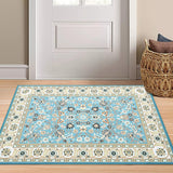 Garvee 6x9 Area Rugs for Living Room Washable Rugs Boho Rug for Bedroom Vintage Rug Soft Rug Non Slip Carpet Tribal Throw Rugs Stain Resistant Office Rug Classroom Rug 6'x9' Aqua - Blue