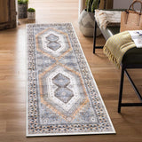Garvee Washable Runner Rug 2x6 Stain Resistant Entryway Rug Non-Slip Backing Rugs for Bedroom Kitchen Low Pile Accent Rug Indoor Floor Decor, Light Orange - Orange