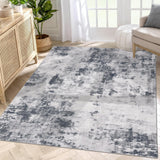 Garvee Washable Area Rug 5x7 Non Shedding Soft Low-Pile Grey Rug for Living Room Bedroom Nursery Office Modern Farmhouse - Gray