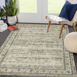 Garvee Washable Area Rug 5x7 Living Room Rug Stain Resistant Soft Bedroom Rug Ultra-Thin Vintage Oriental Farmhouse Dining Room Rugs for Under Table Indoor Carpet for Living Room, Light Camel - Light Camel