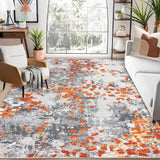 Garvee Area Rug Orange Multi 10x13 Machine Washable Non Slip Non Shedding Abstract Rug for Living Room Bedroom - Orange Multi