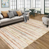 Garvee Washable Rugs 10x13 Modern Printed Rug for Living Room Bedroom Contemporary Distressed Office Rug Low Pile Neutral Soft Nursery Rug Colorful Rug Non Slip Farmhouse Floor Cover - Multicolor