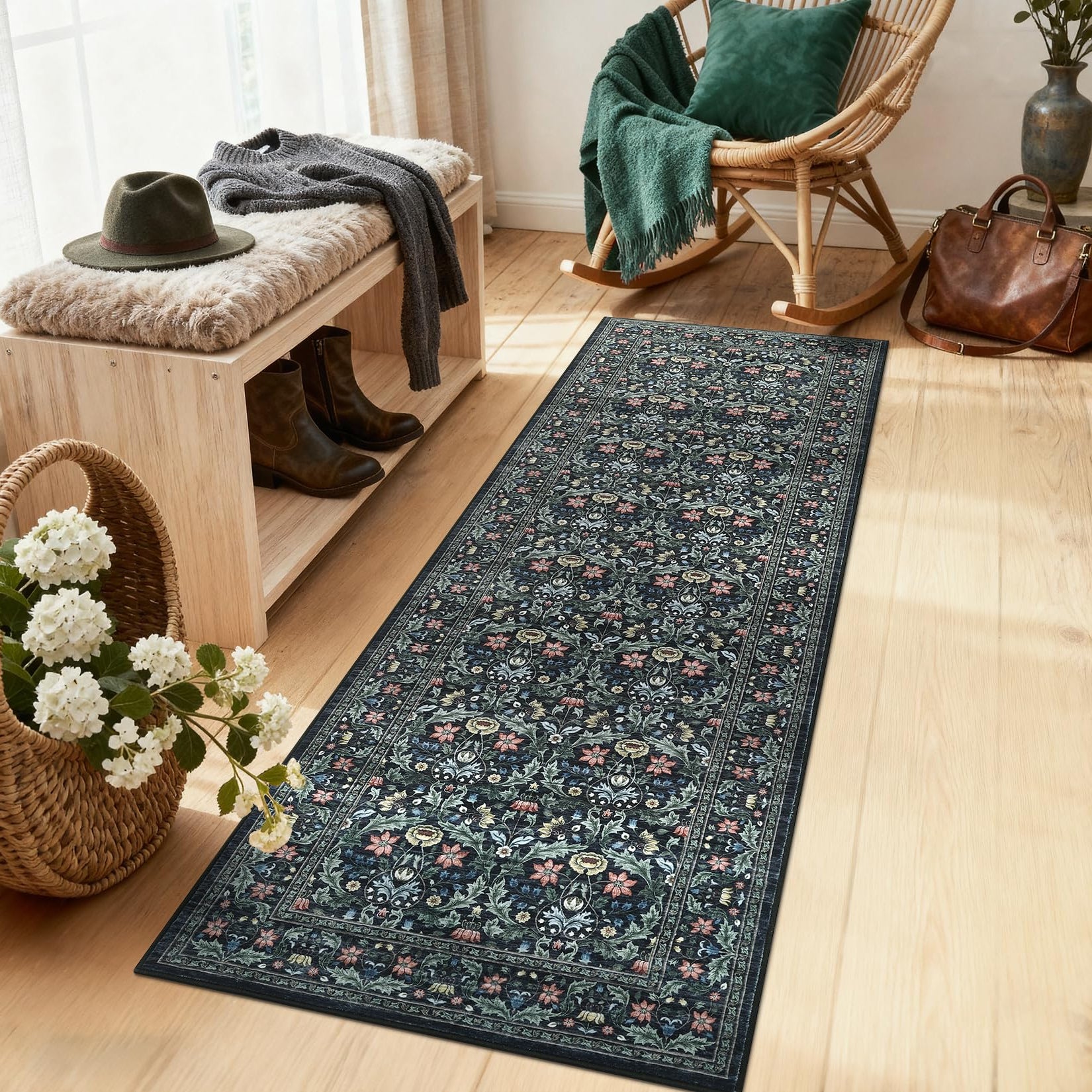 Obt Rugs Garvee Washable 2x6 Runner Area Rug Non-Slip Low Pile Stain Resistant