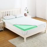 Garvee Mattress Topper Twin, Garvee 3 Inch Green Tea Memory Foam Mattress Topper with Zippered Bamboo Cover, Cloud-Like Soft - White - 3F